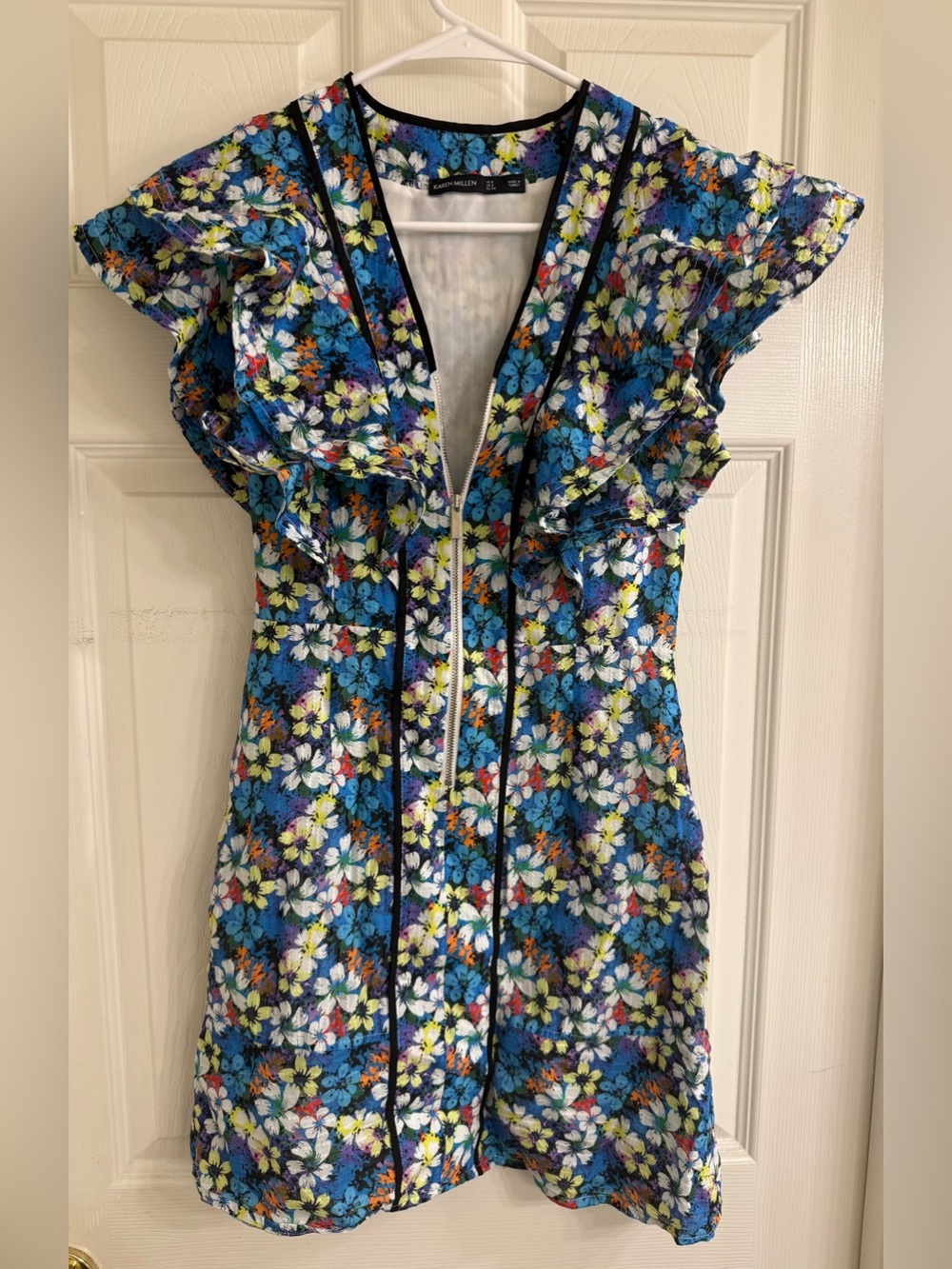 Karen Millen Blue Floral Mini Dress